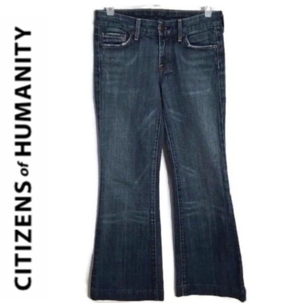 Citizens of‎ Humanity Faye 003 Full Wide Flair Leg Low Rise Jeans 24